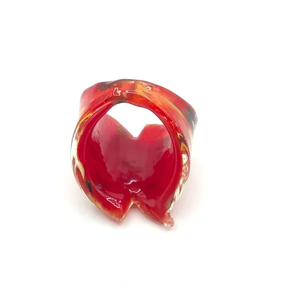 Vibrant Handmade Murano-Style Glass Ring – Bold & Unique Statement Jewelry - Picture 5 of 9